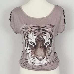 Flair For Your Stylish Life Tiger Animal Tee L